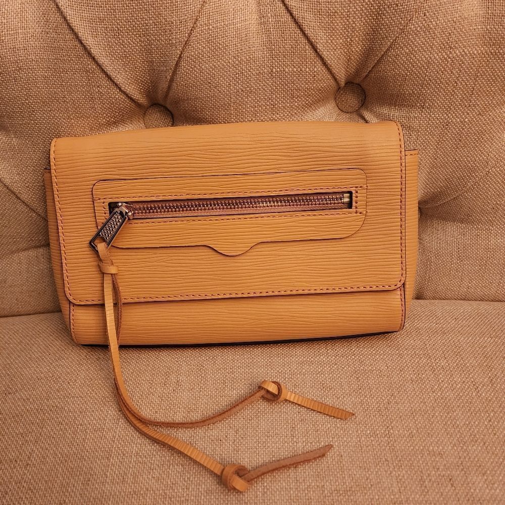 Rebecca Minkoff Tan Crossbody Gold Hardware and Chain